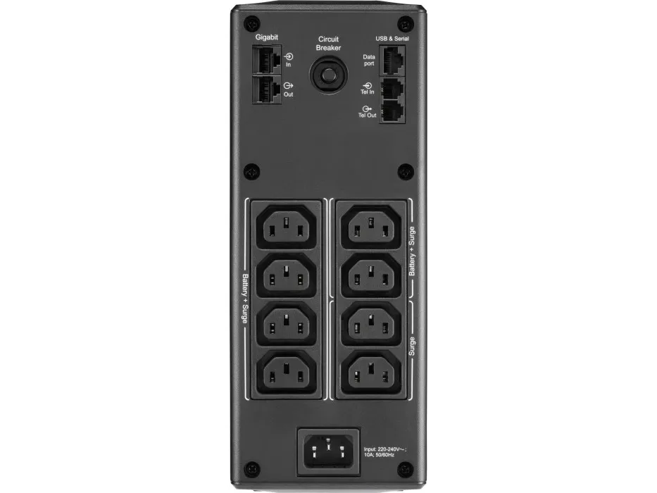 APC Back-UPS Pro BR1600MI - UPS - AC 230 V - 960 Watt - 1600 VA - USB - output-stikforbindelser: 8 - sort