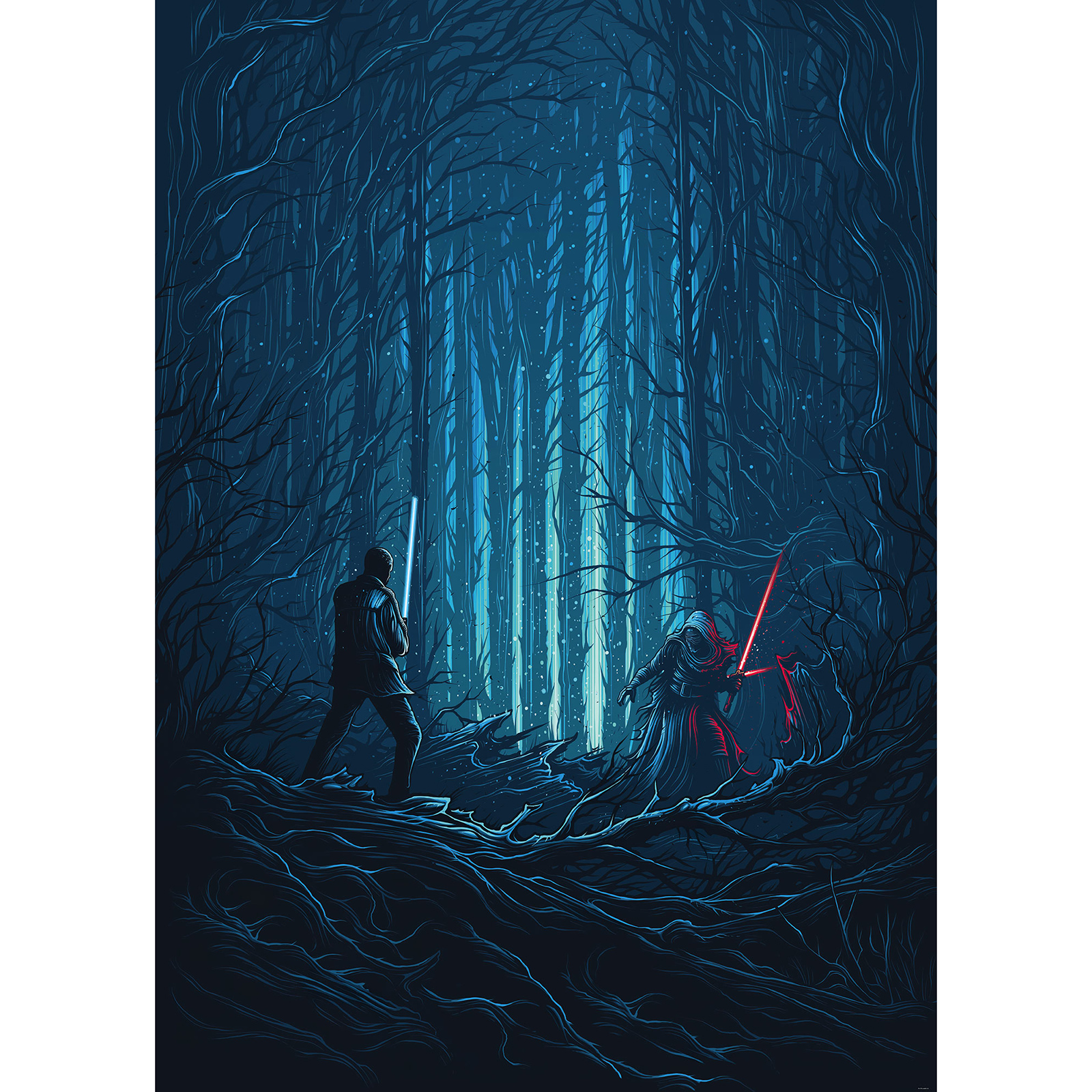 Vlies-Fototapete STAR WARS WOOD FIGHT - 200x280 cm