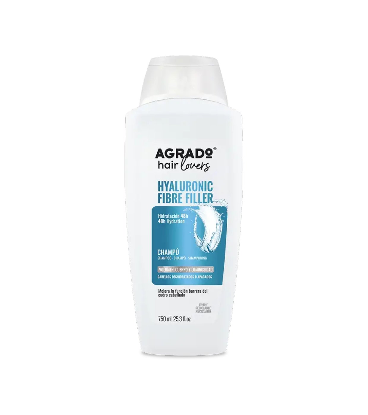 Agrado  - Shampoo Hyaluronic fibre filler - Cabelos desidratados ou opacos