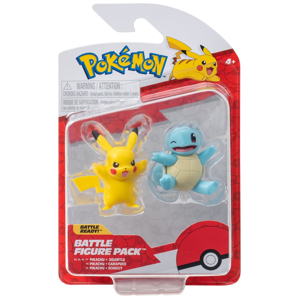 Pokémon First Partner Battle Figuren 2er-Pack (Schiggy & Pikachu)