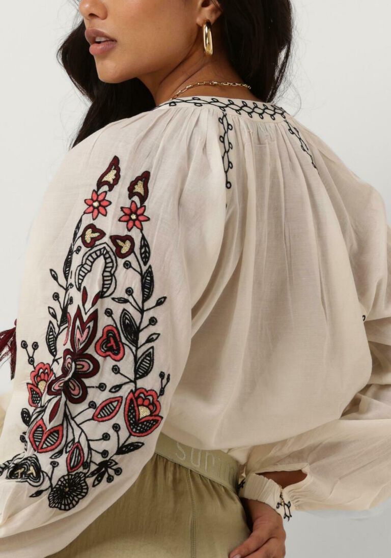 SUMMUM gebroken wit summum blouse top sushi voile embroidery