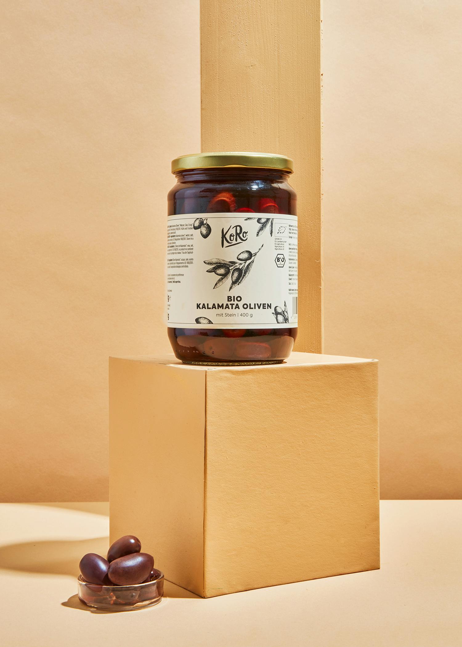Schwarze Bio Kalamata Oliven 400 g