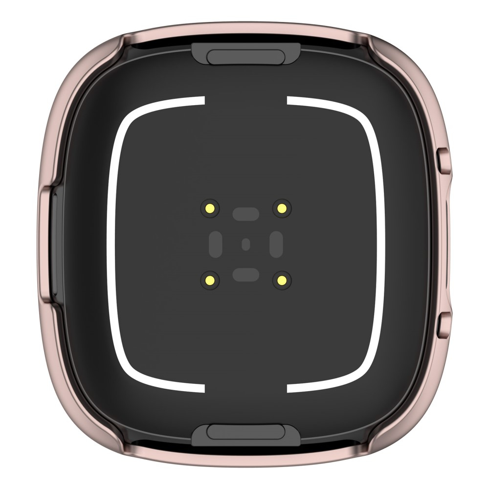 Fitbit Versa 4 / Sense 2 Hardcase Bumper Hülle mit Displayschutz - Roségold
