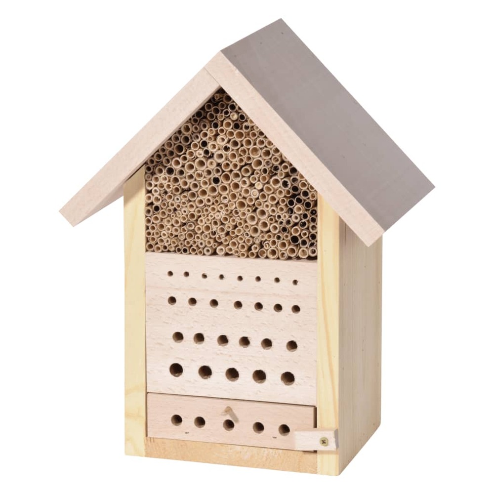 Luxus-insektenhotels hôtel à insectes avec toit en hêtre maja naturel