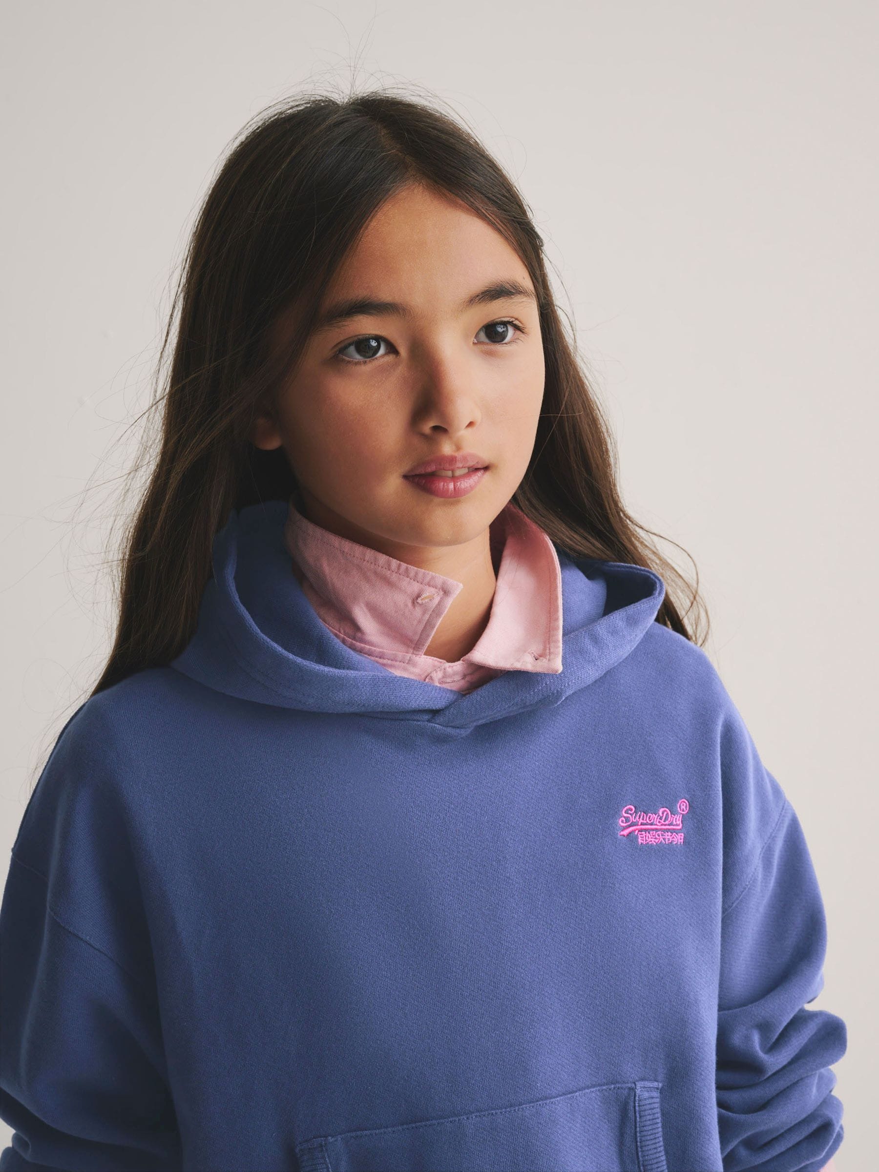 Donkerblauw/roze - Superdry joggingpak