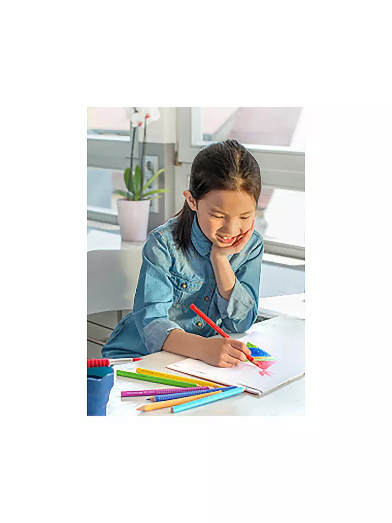 FABER-CASTELL Jumbo Grip Buntstift, 6er Kartonetui keine Farbe