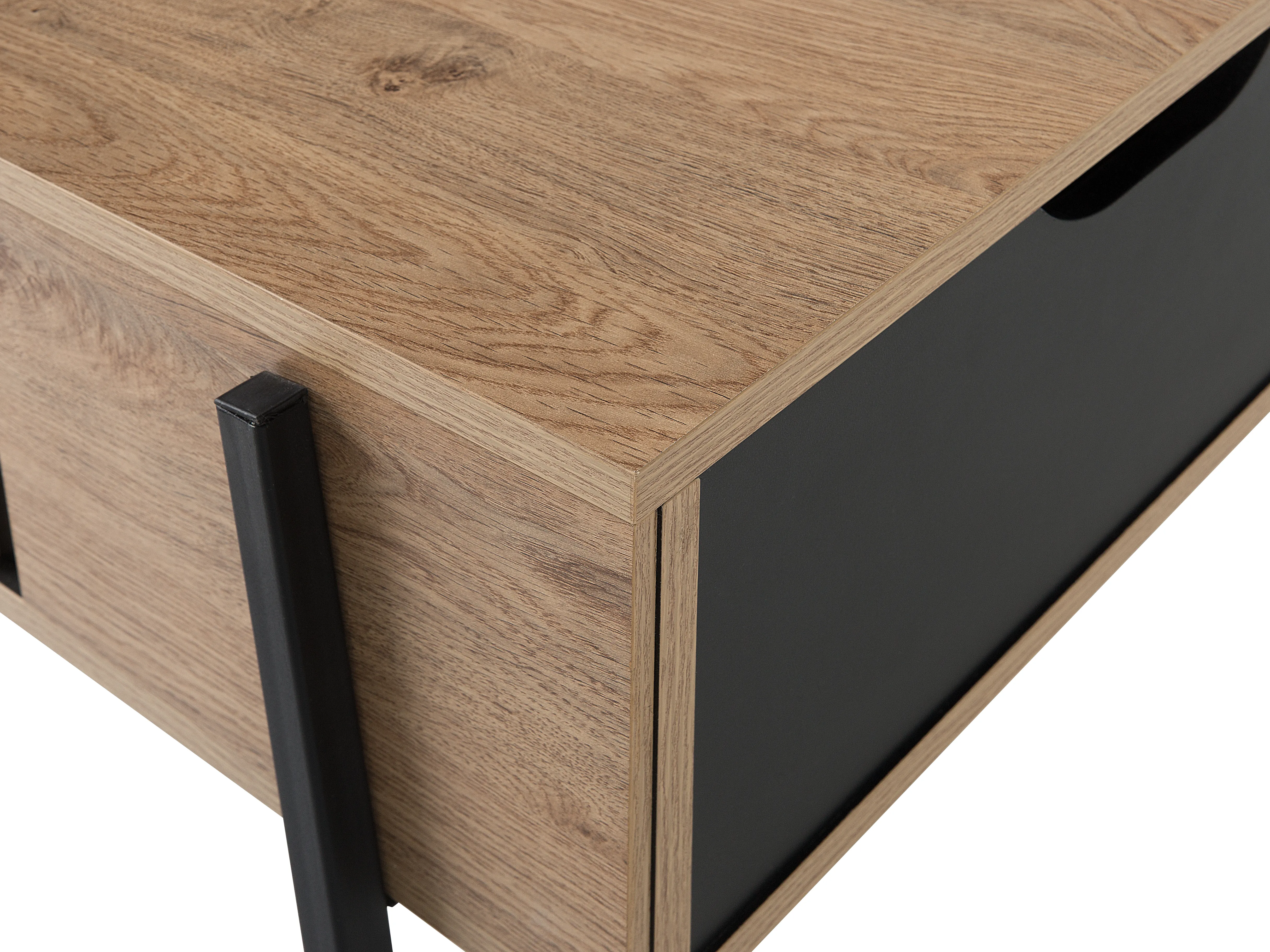 Salontafel BLACKPOOL Bruin/zwart met opbergruimte