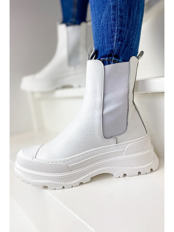 Bottines D144M3 Tronchetto Bianco - semerdjian