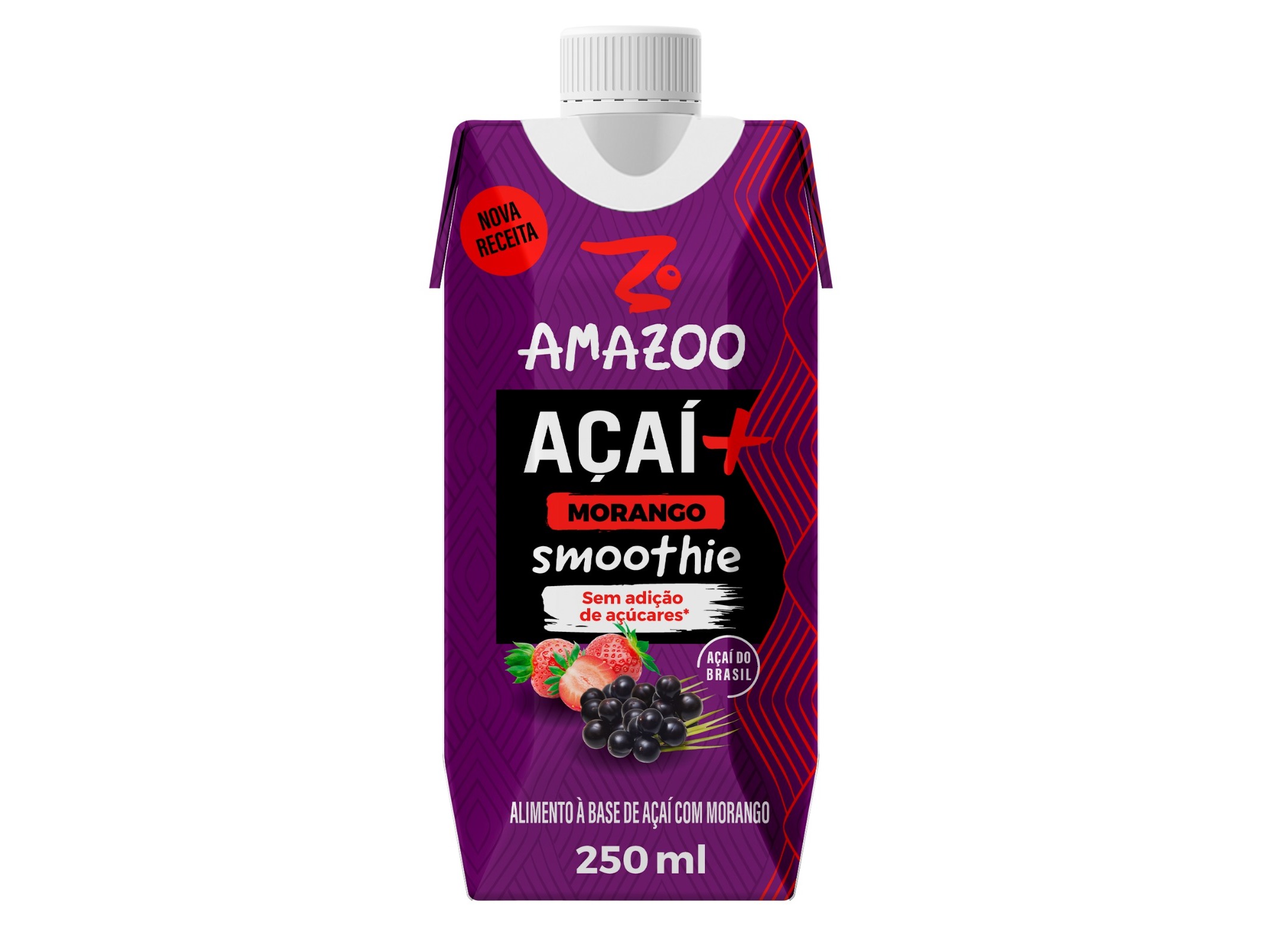 SMOOTHIE AMAZOO AÇAÍ E MORANGO 0.25L