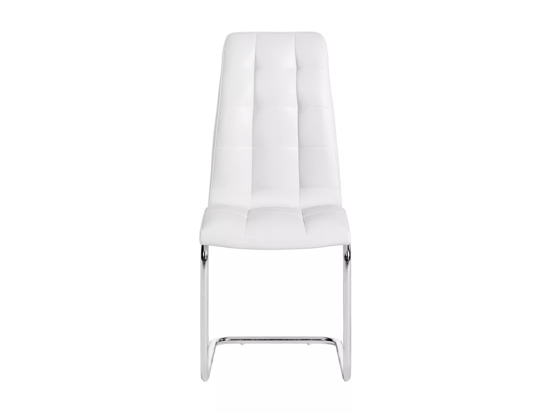Lot de 6 chaises NADYA - Simili - Blanc