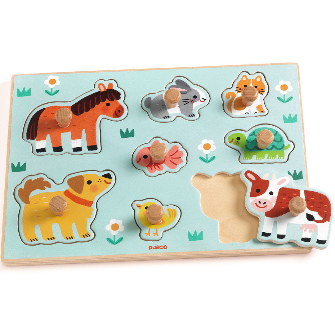 djeco knoppuzzel dog'n'co - 8st