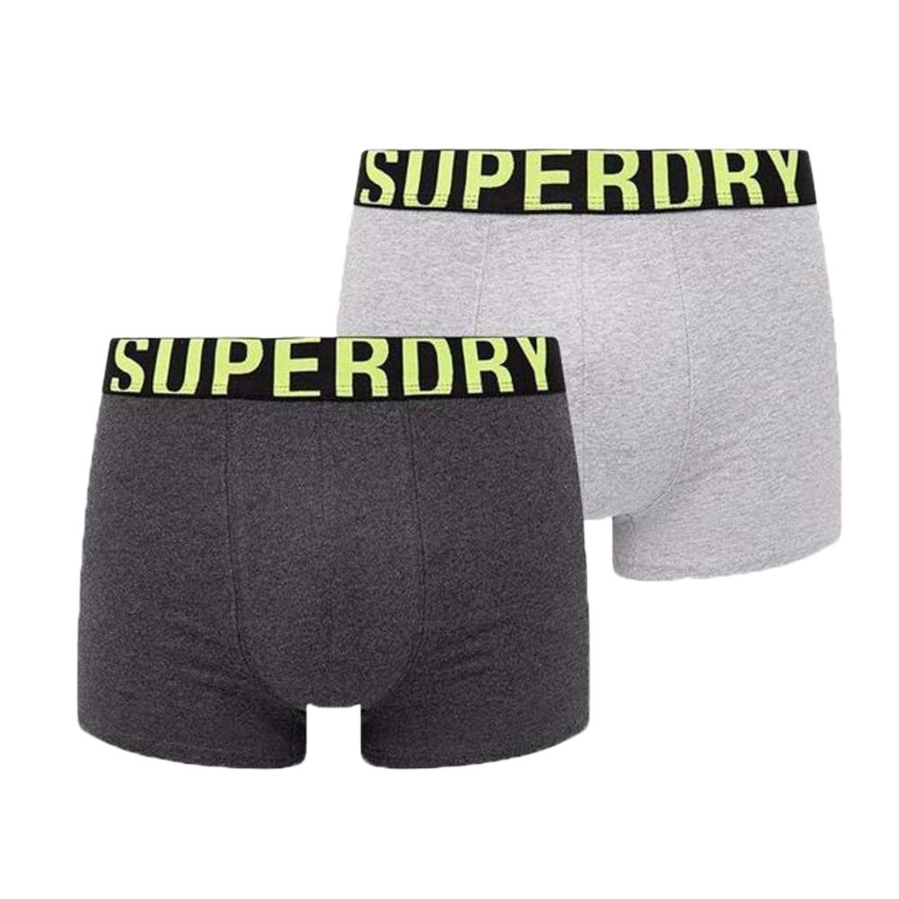 Superdry x2 Boxers Gris/Jaune Homme Superdry M3110345A