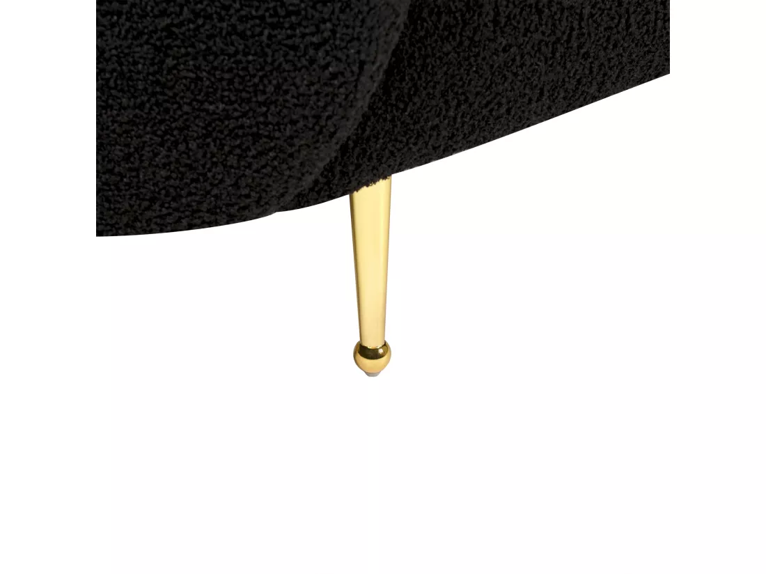 Fauteuil LOEN Bouclé Noir