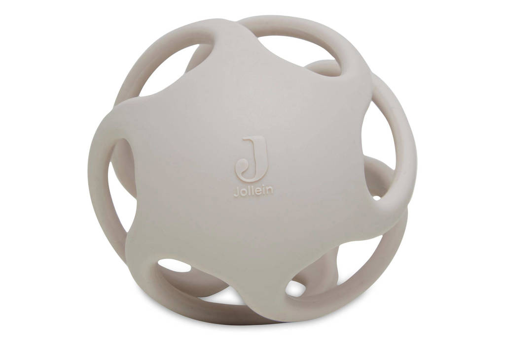 siliconen bijtring bal 9,5 cm Nougat