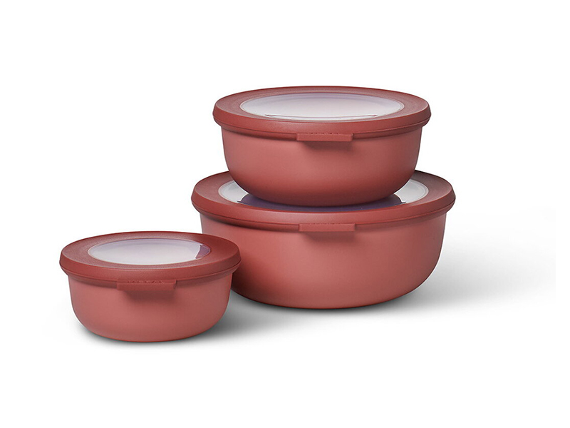 Mepal Cirqula 3-delige set ronde vershouddozen - Red