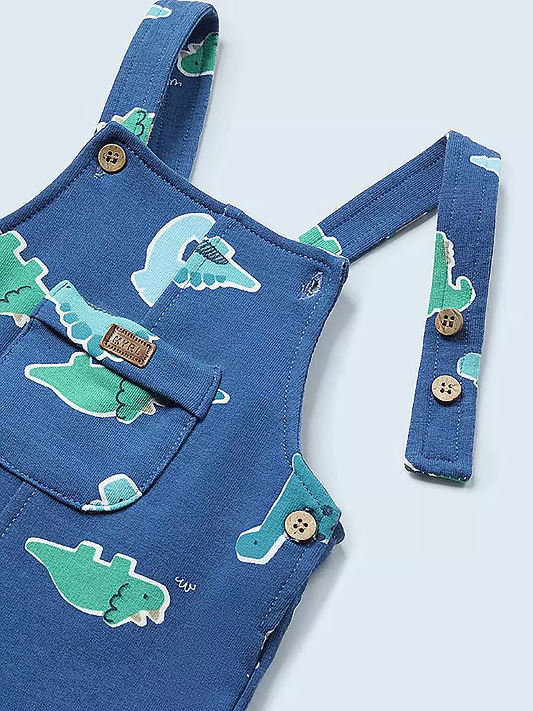 MAYORAL Baby Set 2-teilig Latzhose und Mütze  blau
