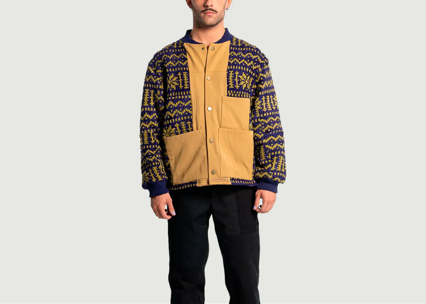 Veste d'hiver Color Block Losanje