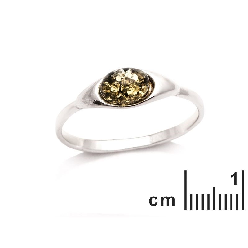 Bague argent 925 Ambre veritable de la mer Baltique