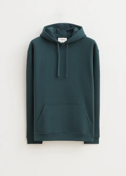 Brushed hoodie blauw (PETROL)