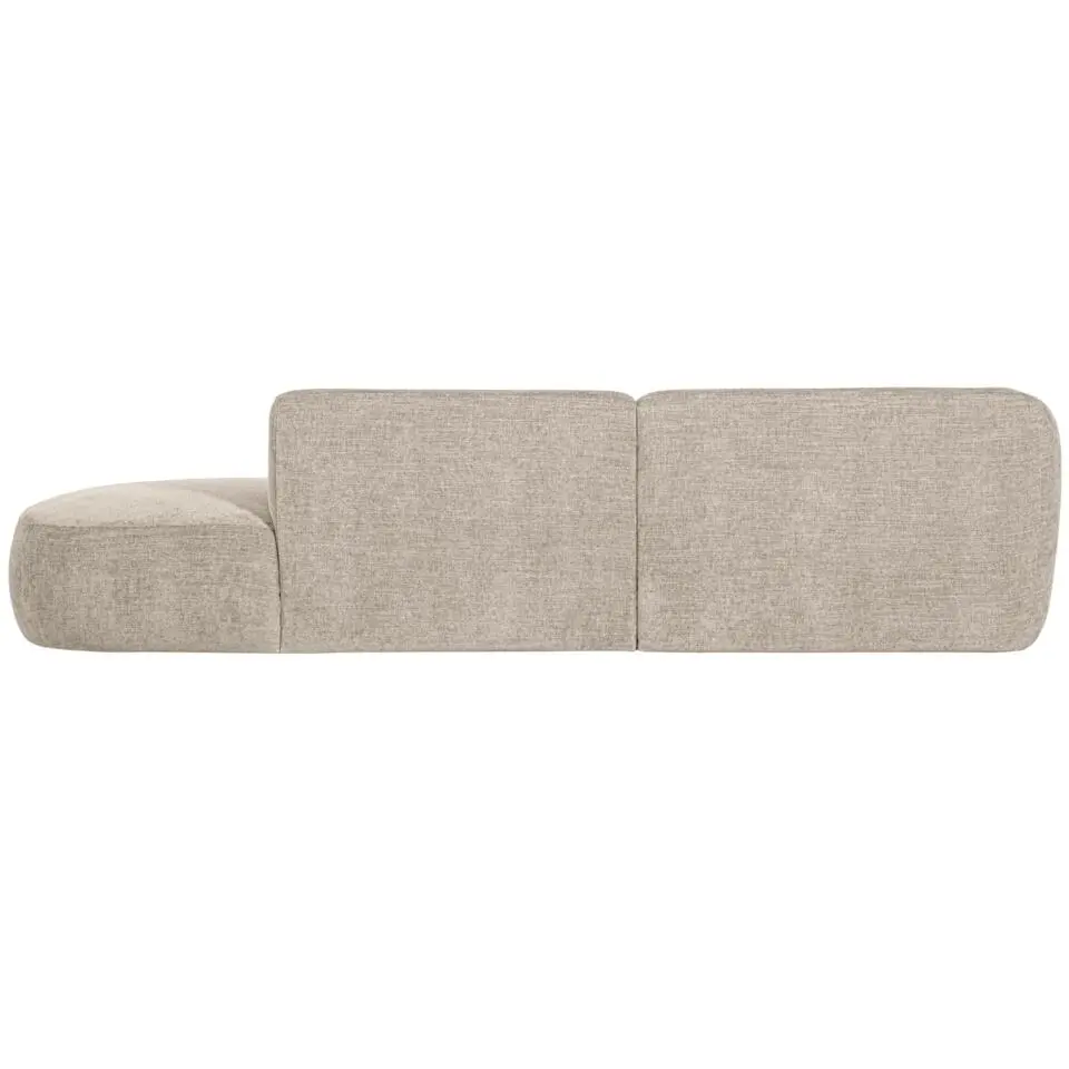 WOOOD Polly Chaise Longue - Polyester - Zand - 71x258x150/105