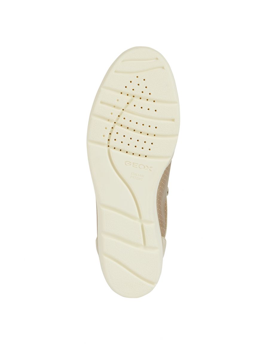 Baskets compensées beige