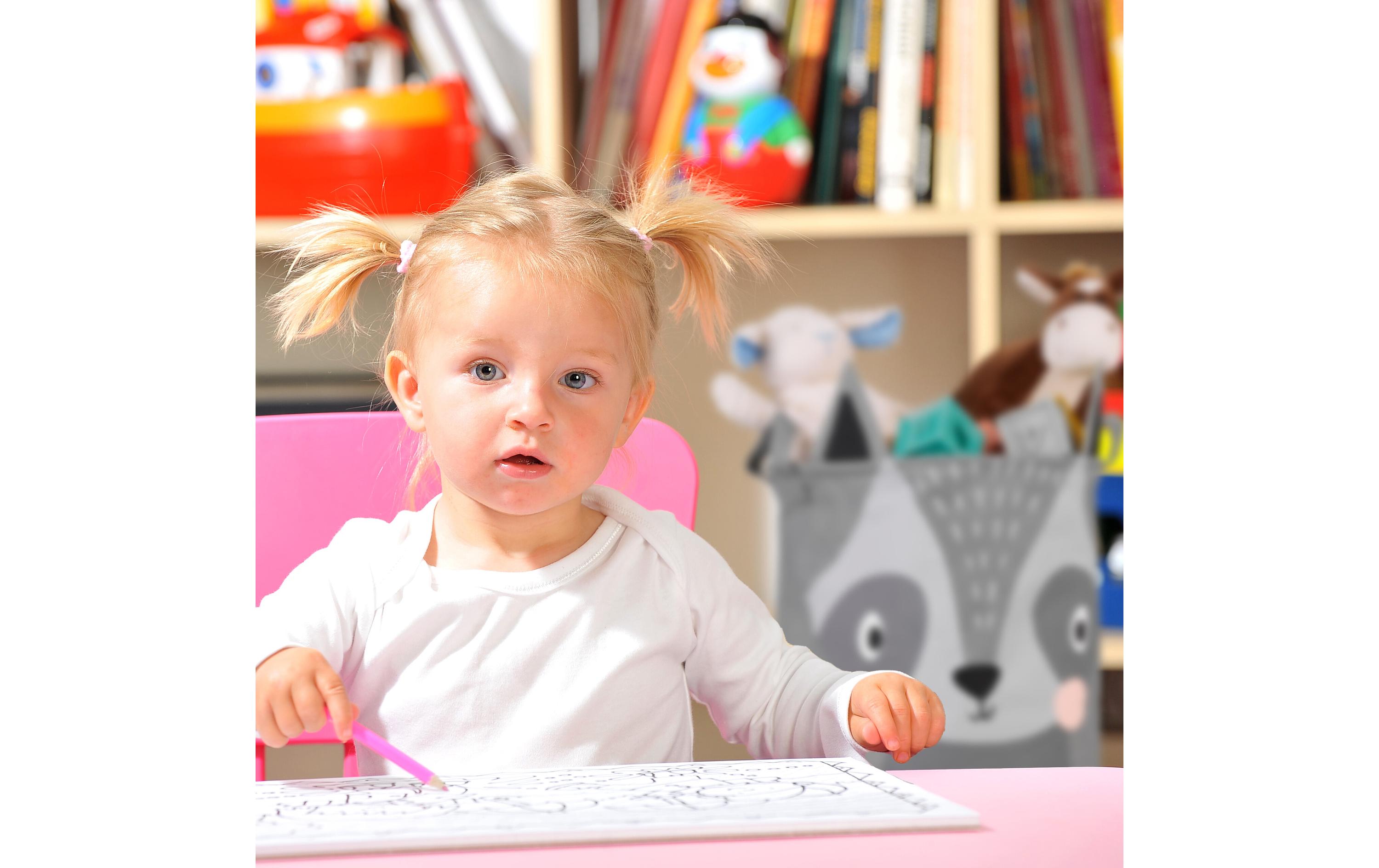 Spielzeugkorb gross WaschbärRunder Aufbewahrungskorb für das Kinderzimmer
