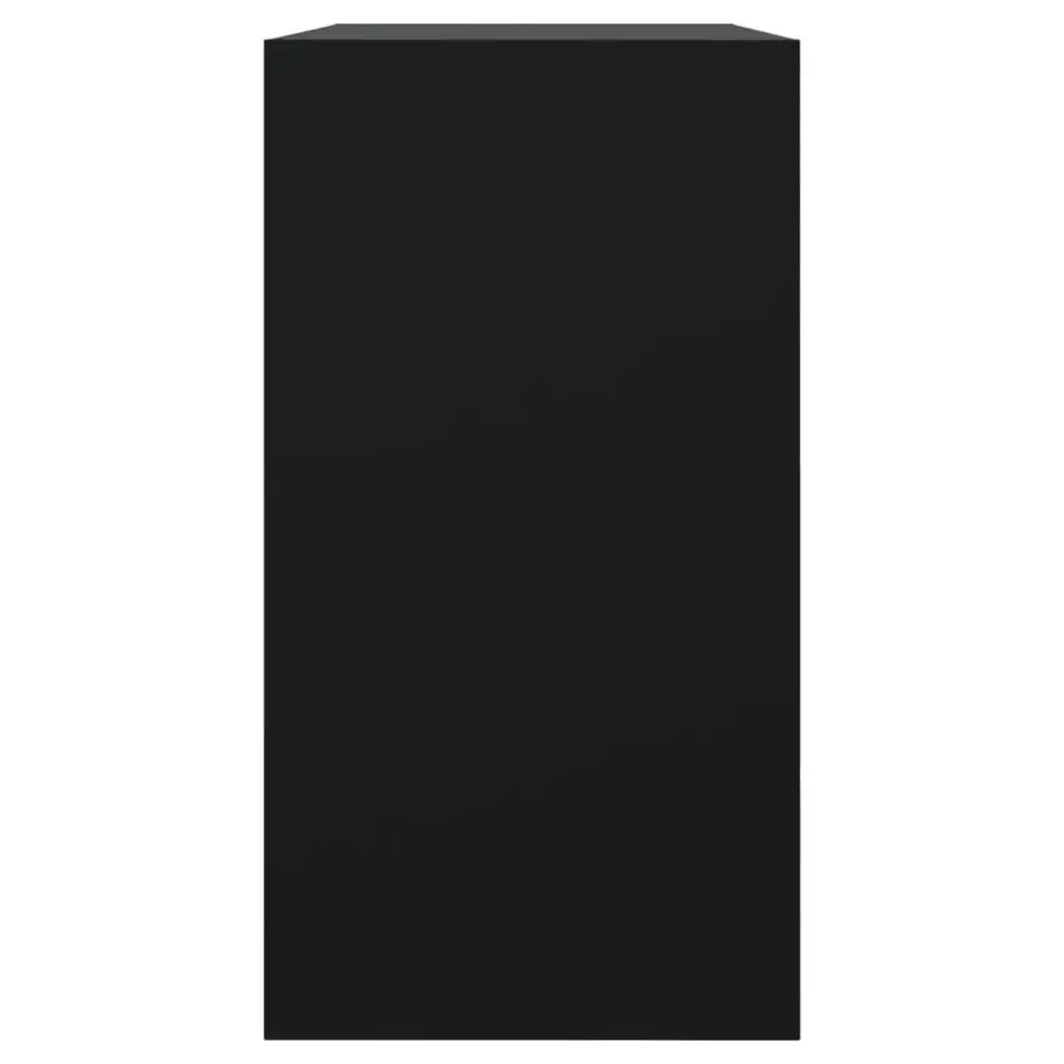 vidaXL - Schoenenkast 3 paar met 1 klep - Zwart - Bewerkt hout - 80x34x63 cm