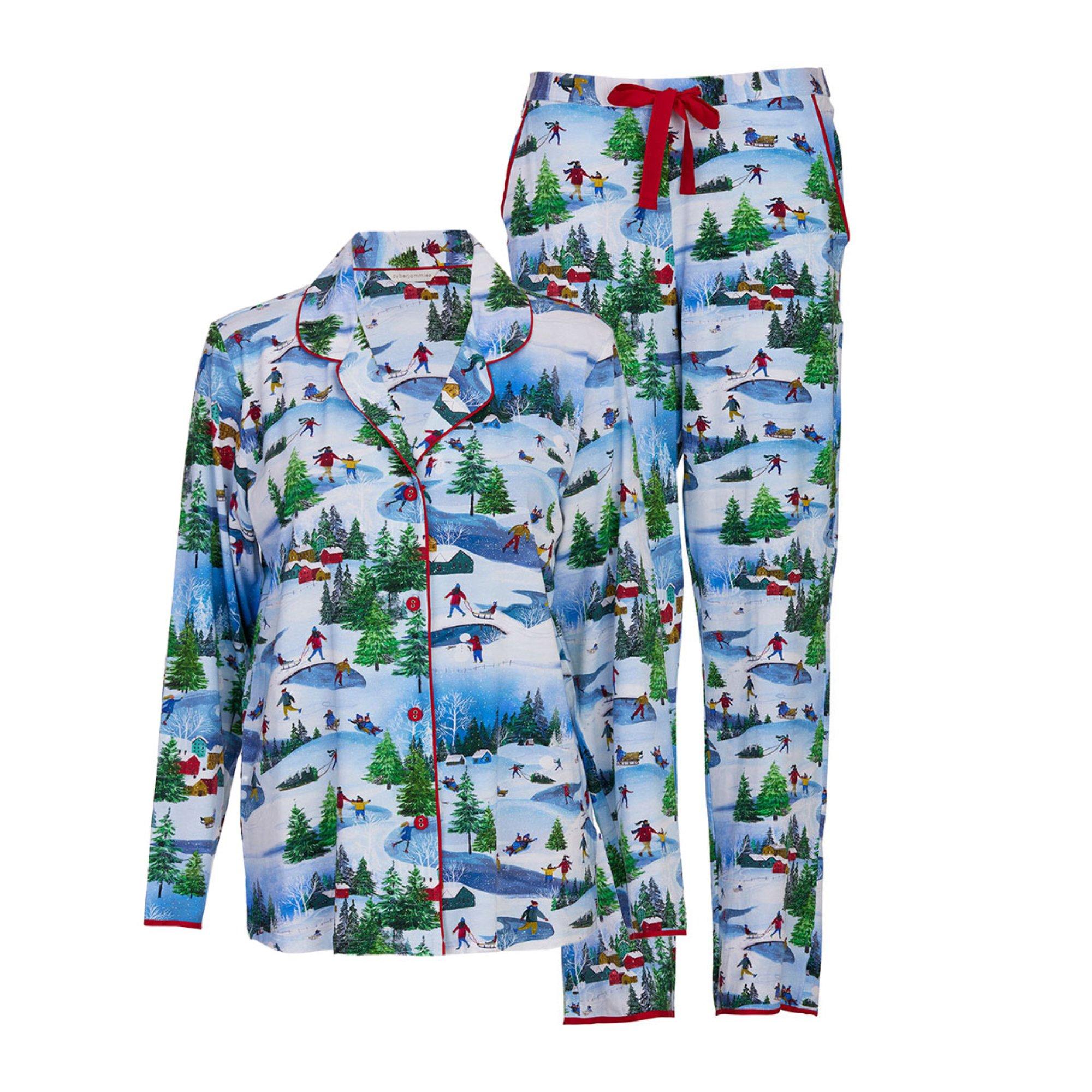 Cyberjammies Cyber Montana Womens Jersey Winterscape Pyjama Set