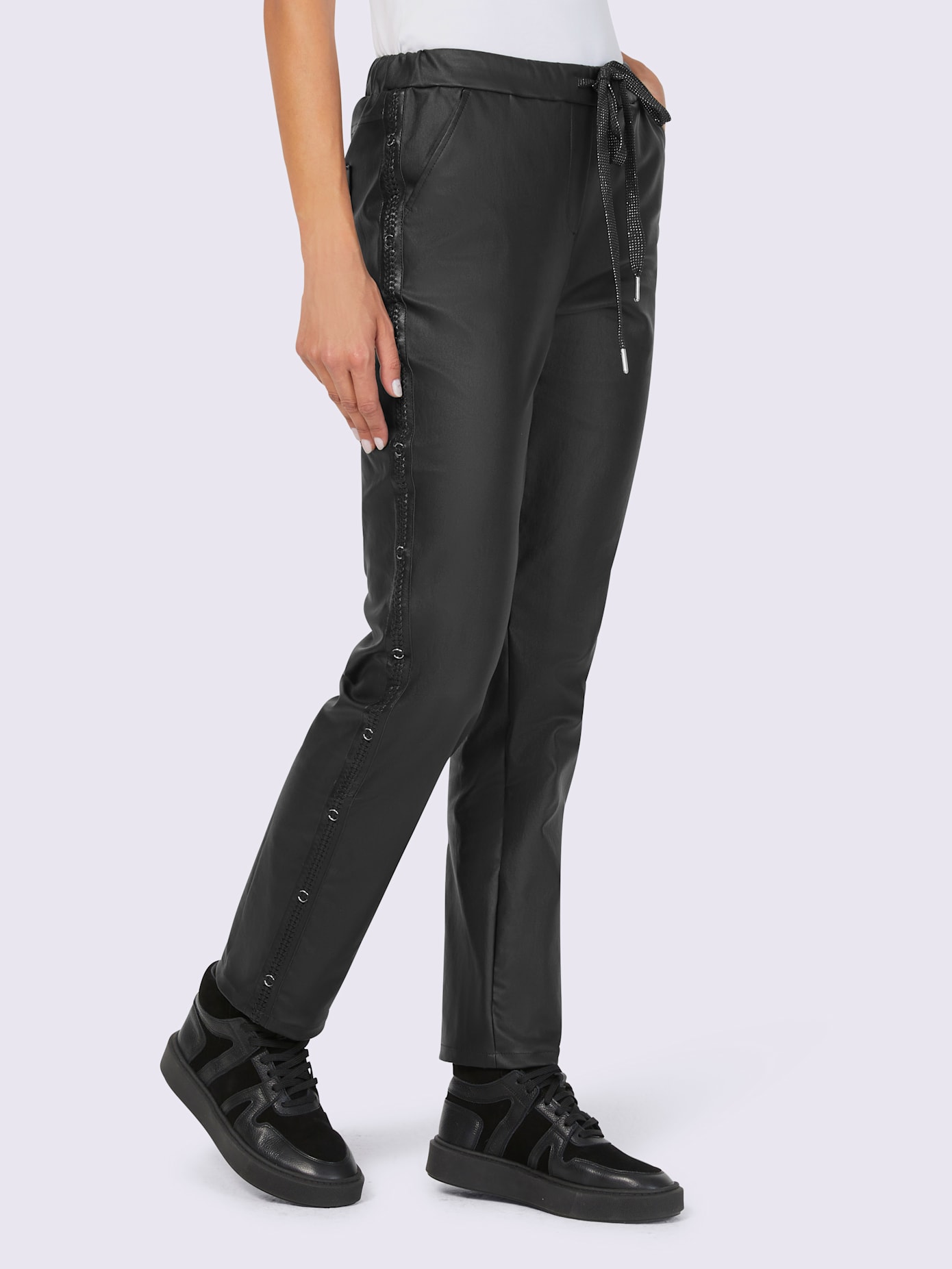 Pantalon avec tressage