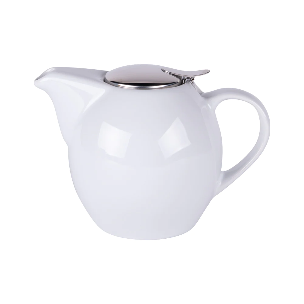 Théière avec filtre Bollo 0.9L blanche Table passion