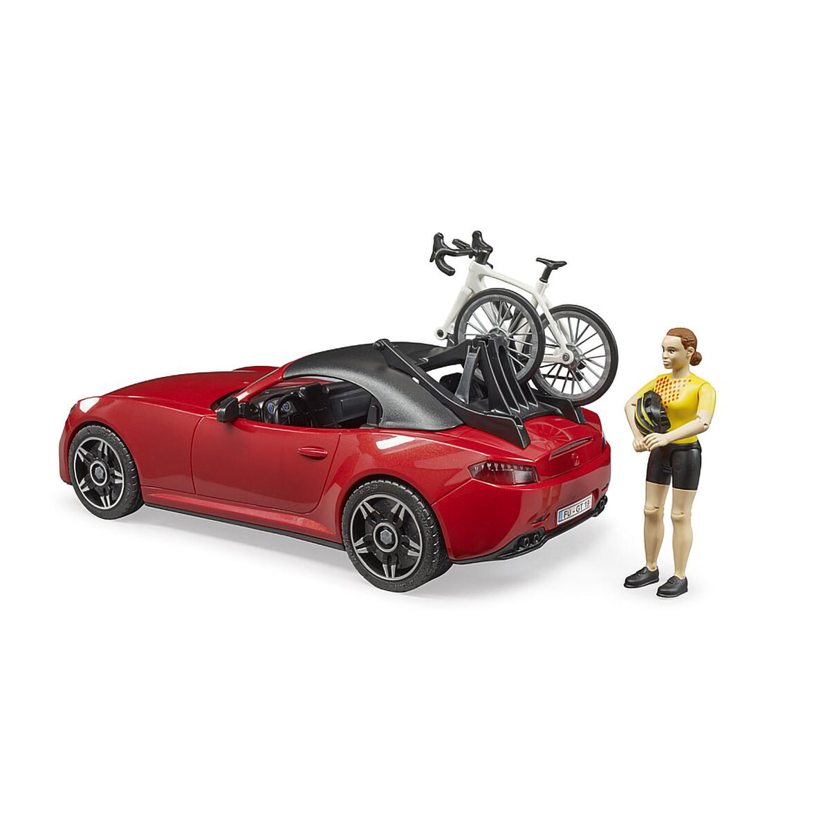 BRUDER Spielwaren GmbH + Co. KG Bruder 03485 Roadster mit Rennradfahrerin