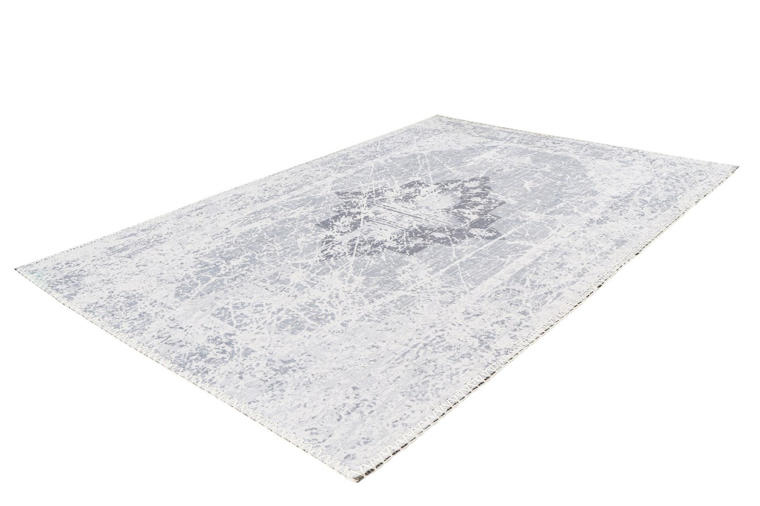 Platgeweven tapijt Serenique Grijs Vintage design, used look, Oosters 120 x 180 cm