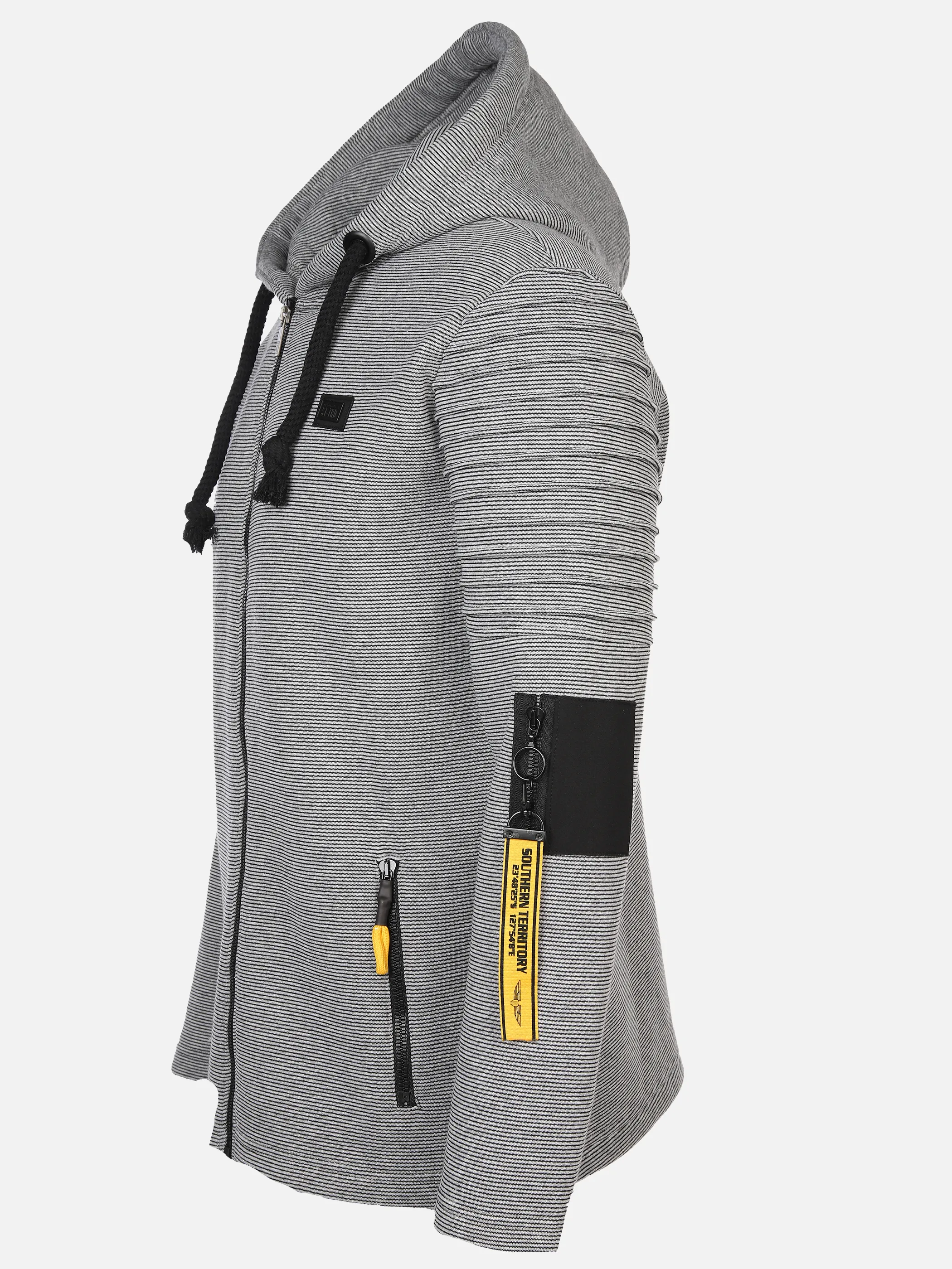 Herren Bikersweatjacke mit Kapuze