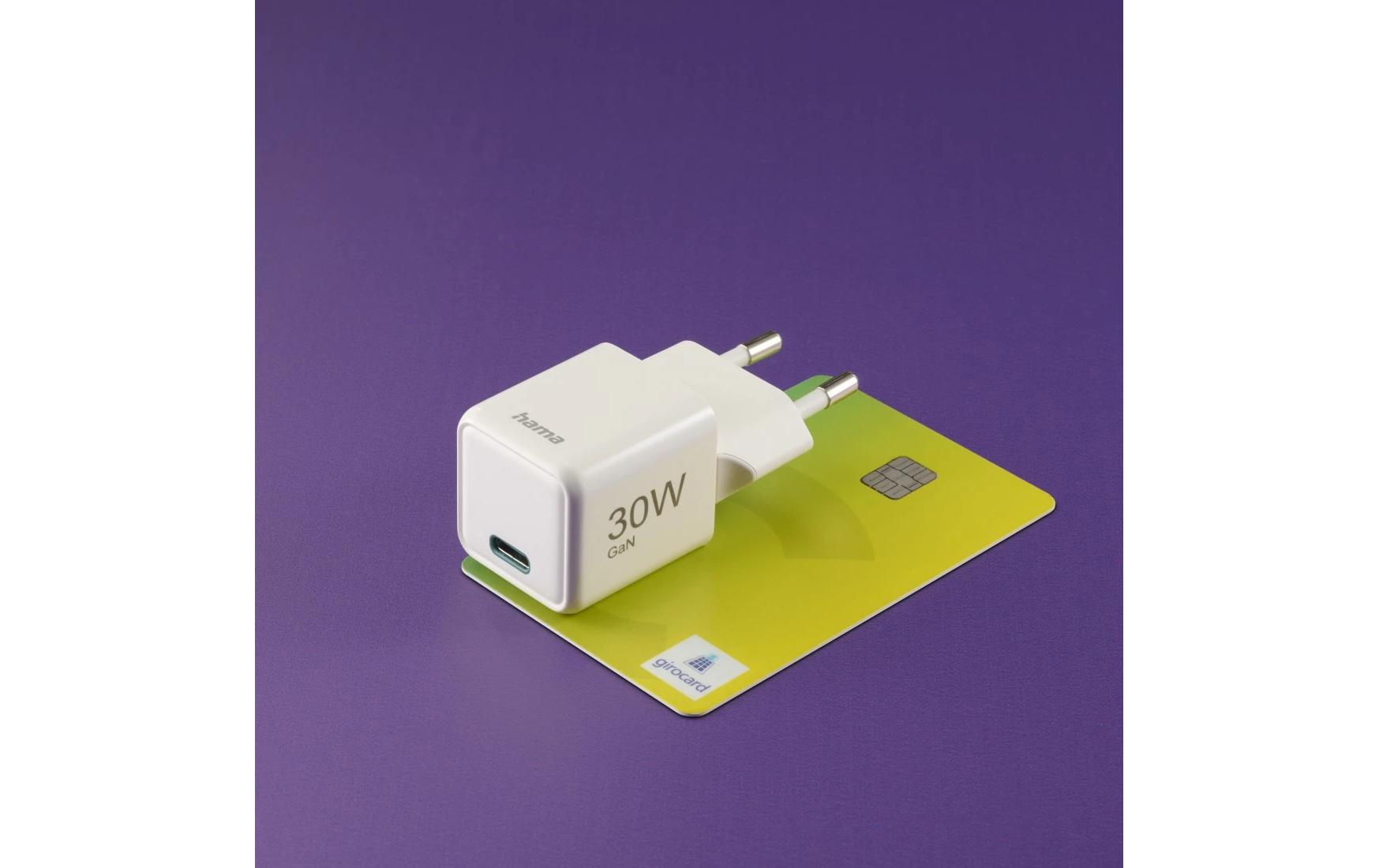 USB-Wandladegerät Gan charger USB-C 30 W WeissSuper-Mini-GaN-Ladegerät USB-C