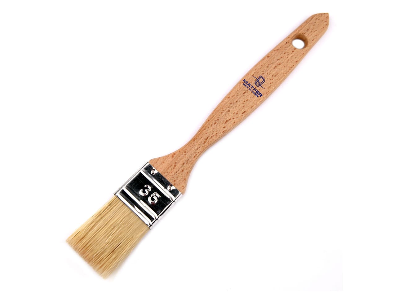 Pinceau plat, manche bois - Lrg 2,5 cm - Matfer