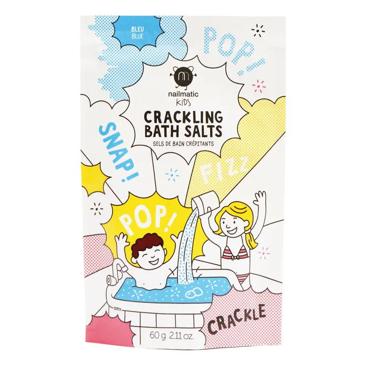 Nailmatic Kids Sel de bain crépitant - 60 g | Bleu