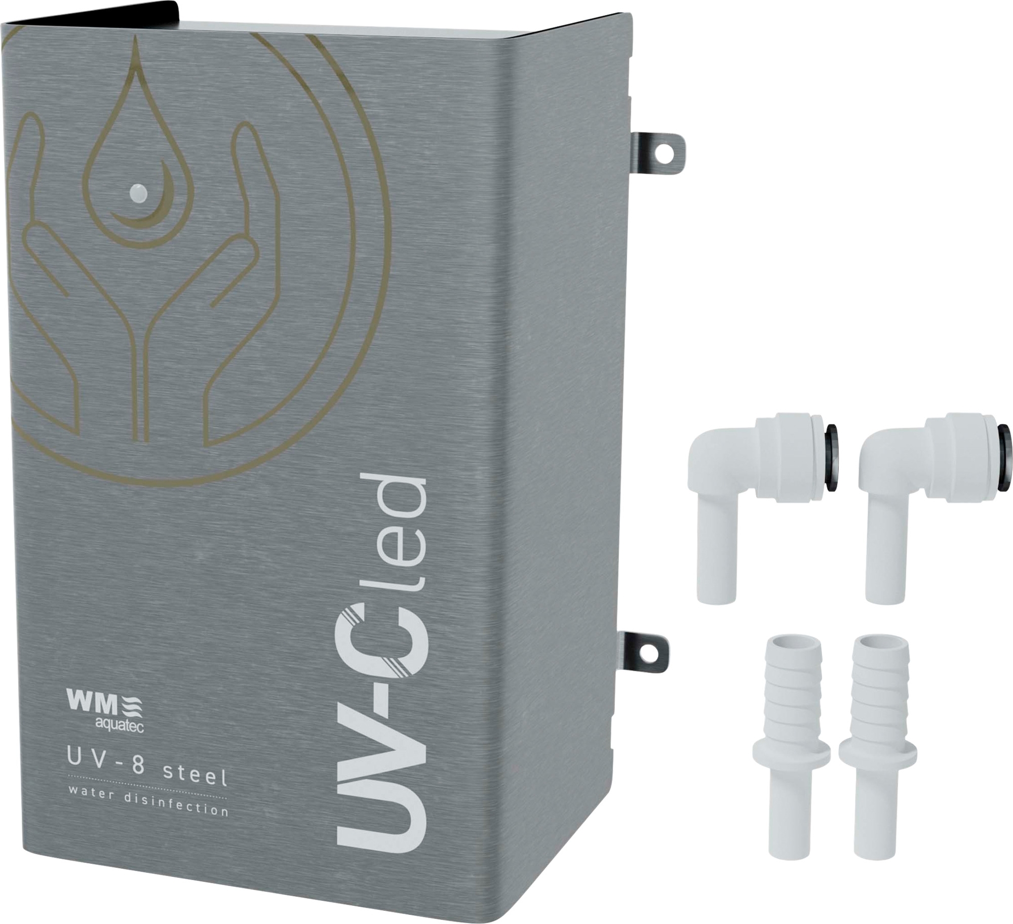 WM Aquatec UV-8 steel vollautomatische Wasserdesinfektionseinheit Basiseinheit inkl  Meldeeinheit /  Funktions- / Spannungsüberwachung / Edelstahlabdeckung