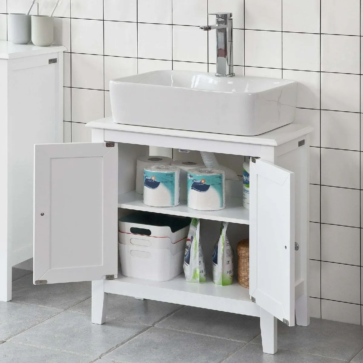 SoBuy Sous-Lavabo FRG202-W