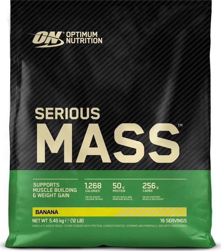 Optimum Nutrition Serious Mass - Banana - Mass Gainer - Weight Gainer - 5450 gram (16 servings)