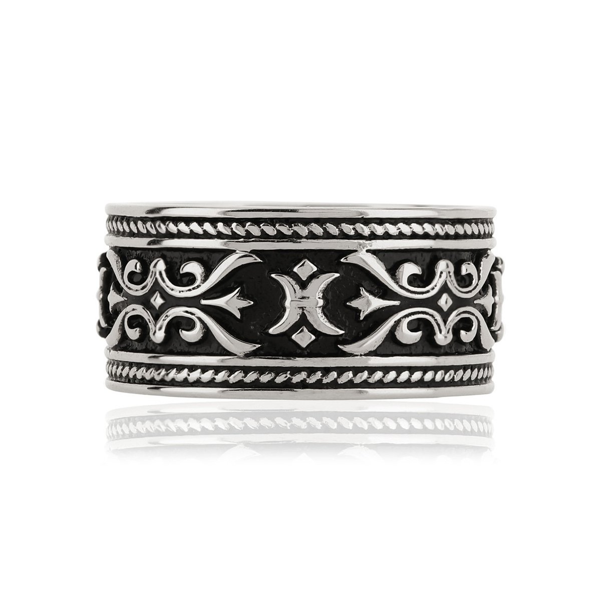 Bague argent 925 finition noire oxydée