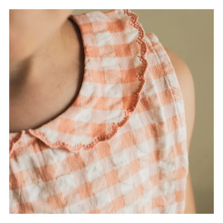 Jenest Top Vichy Tess | Rose pêche