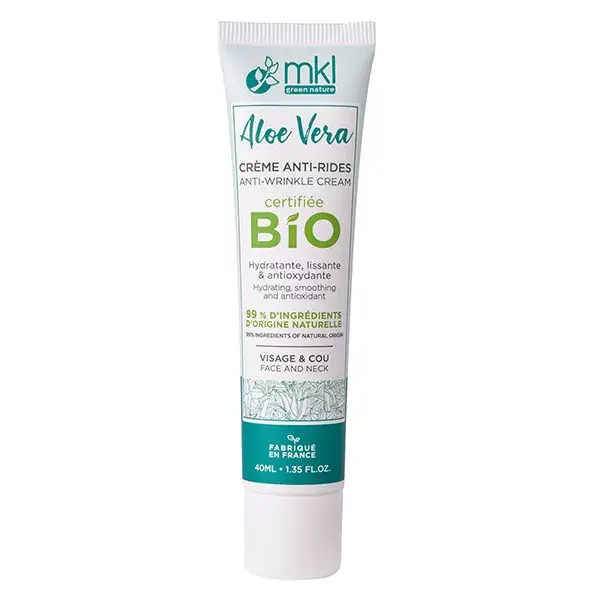 Creme Anti-Rugas Orgânico de Aloe Vera MKL Green Nature 40ml