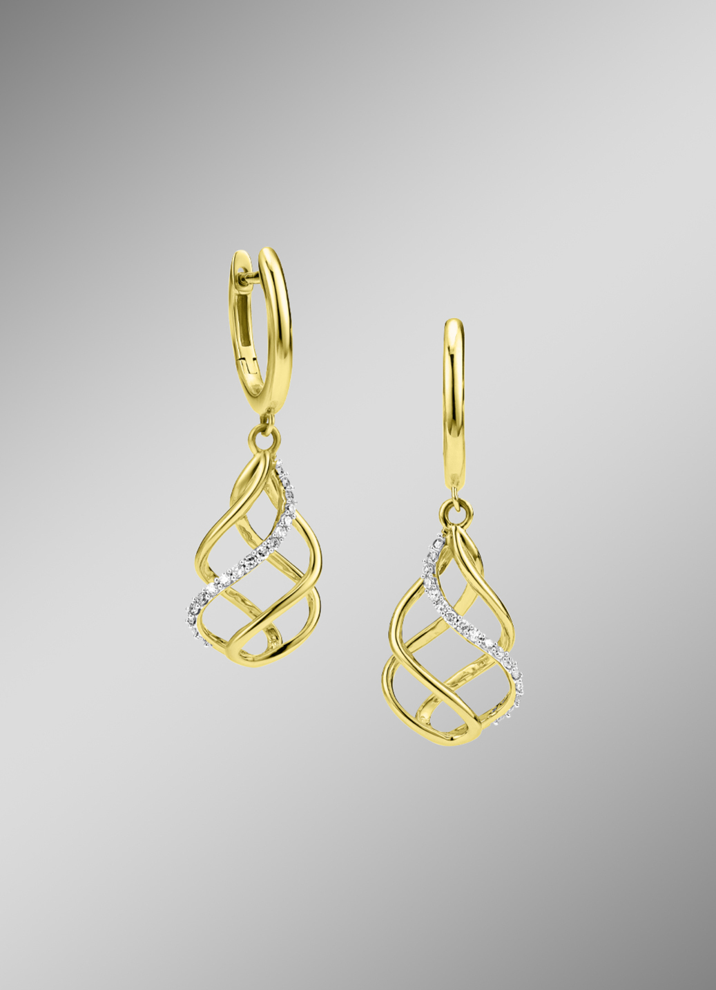 Elegante Creolen mit 34 Diamanten