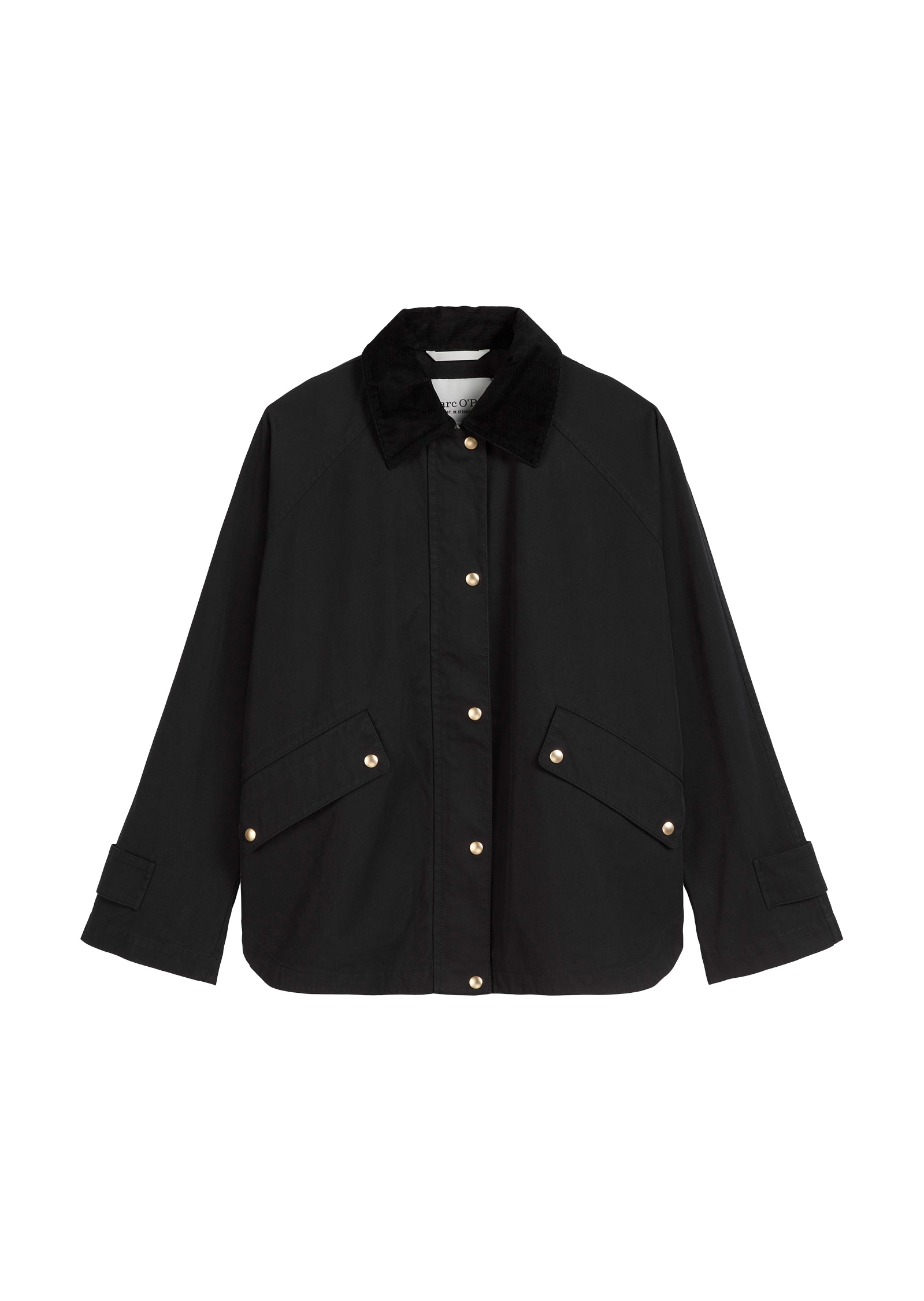 Marc O'Polo Langjacke im Cape-Stil, Kragen mit Cord, relaxed fit