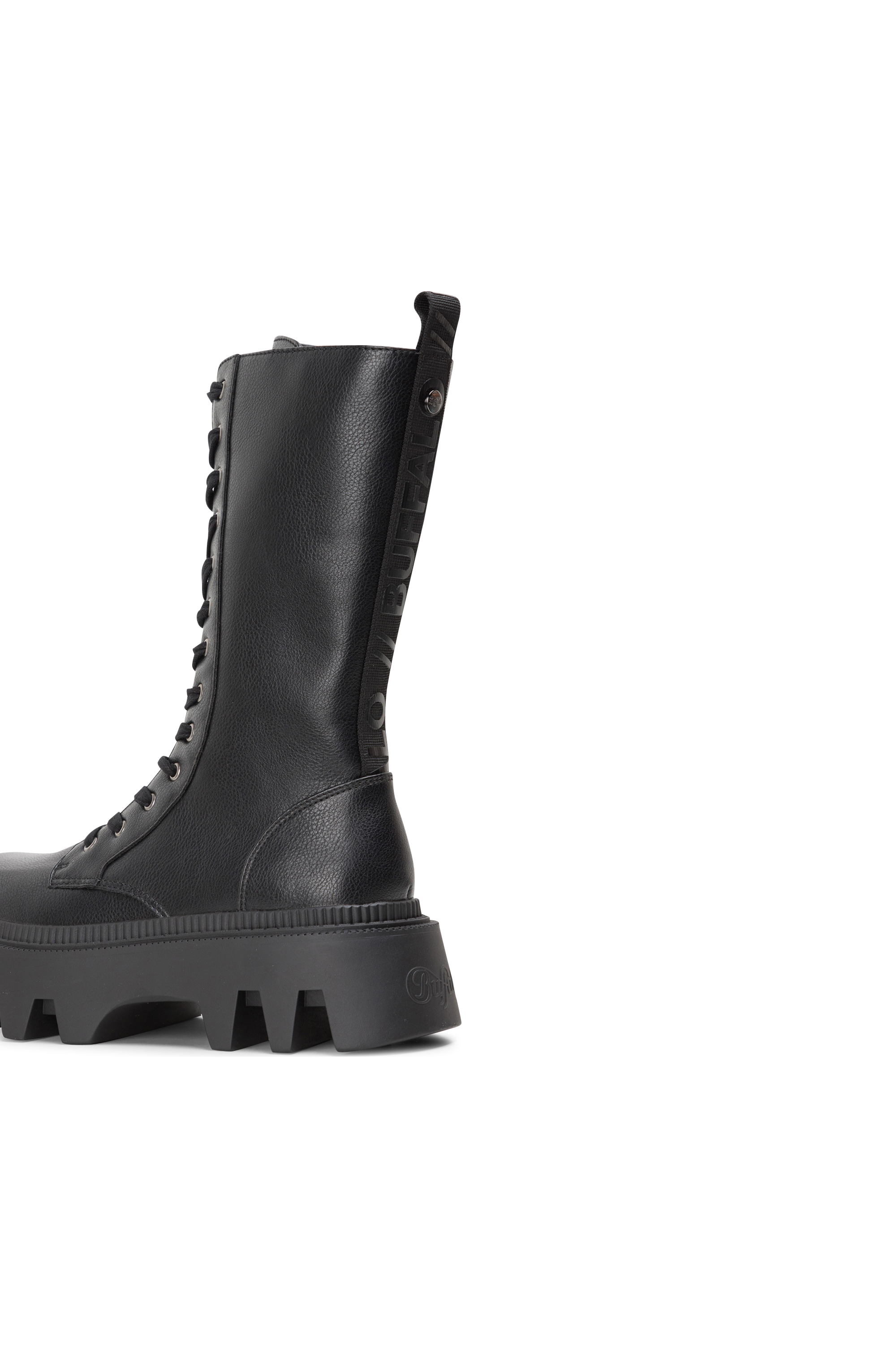 BUFFALO Bottes FLORA LACEUP HI Noir