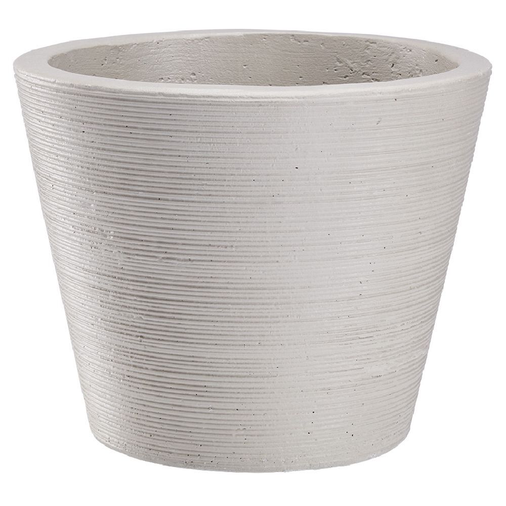 Pot rond en terre cuite gris clair Ø30 cm