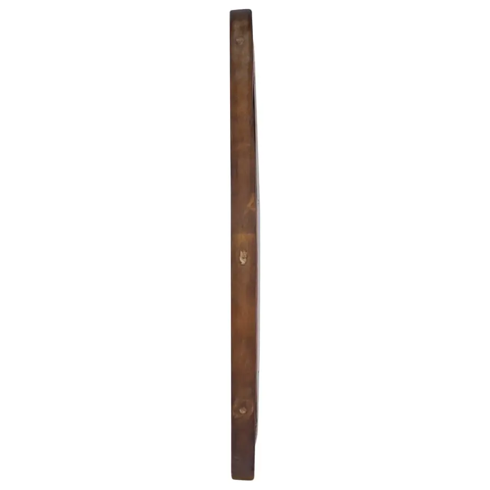 vidaXL - Spiegel - Bruin - Teakhout - Φ 60 cm