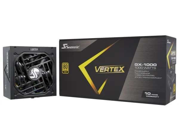 Seasonic VERTEX GX 1000 - Strømforsyning (intern) - ATX12V / EPS12V - 80 PLUS Gold - AC 100-240 V - 1000 Watt