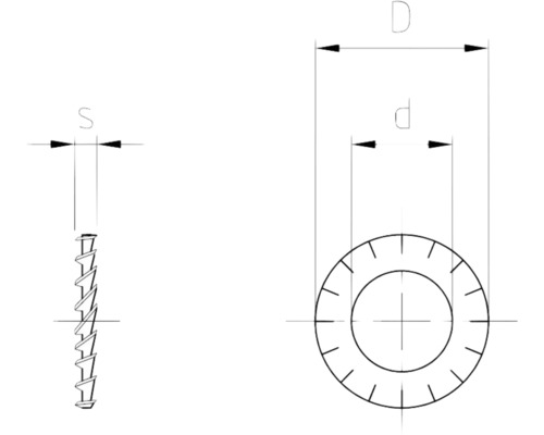 Klepring AZ, DIN 6798, 5,3 mm, verzinkt, 100 stuks