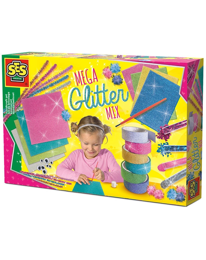 Bastelset MEGA GLITTER MIX in bunt